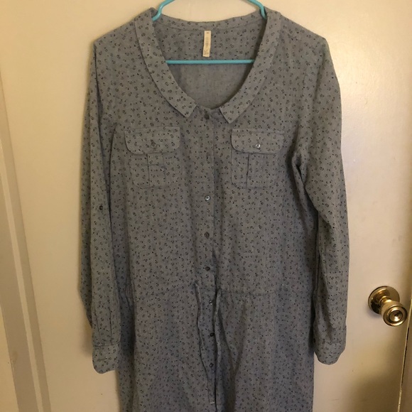100% cotton very soft blue designer dress - Picture 2 of 6